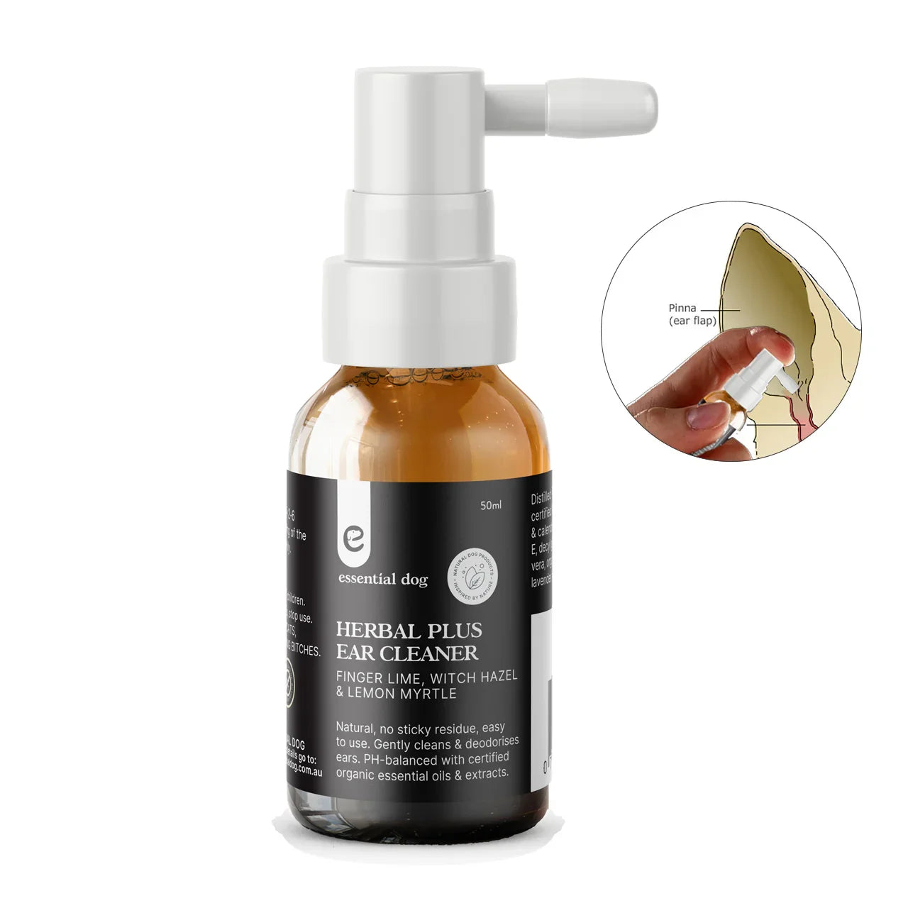DOG HERBAL EAR CLEANER: Witch Hazel, Finger Lime & Lemon Myrtle