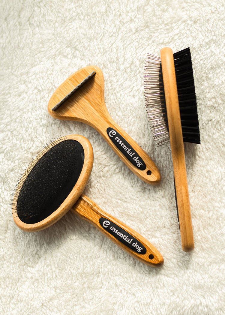 essential dog bamboo brushes