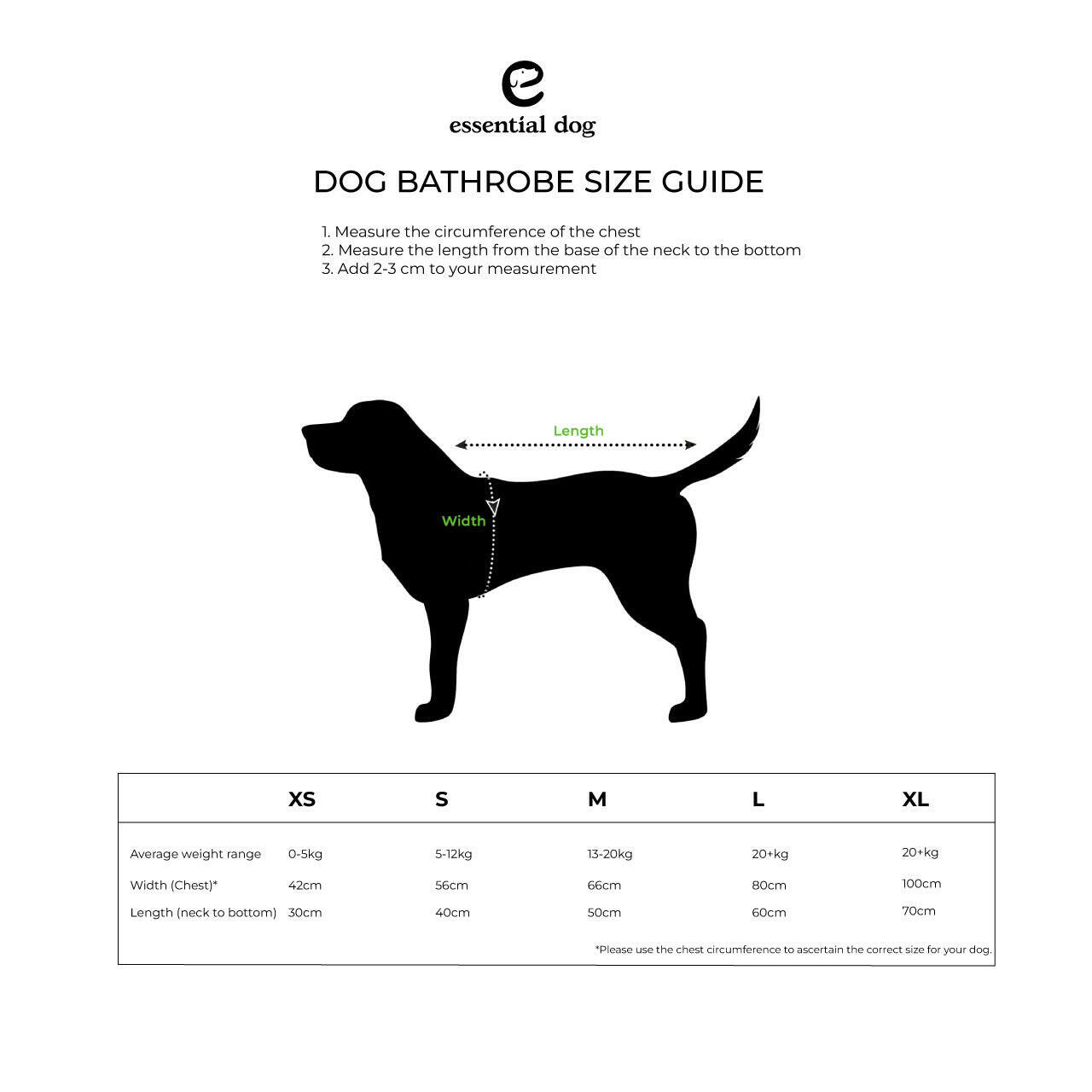 essential dog bathrobe size guide