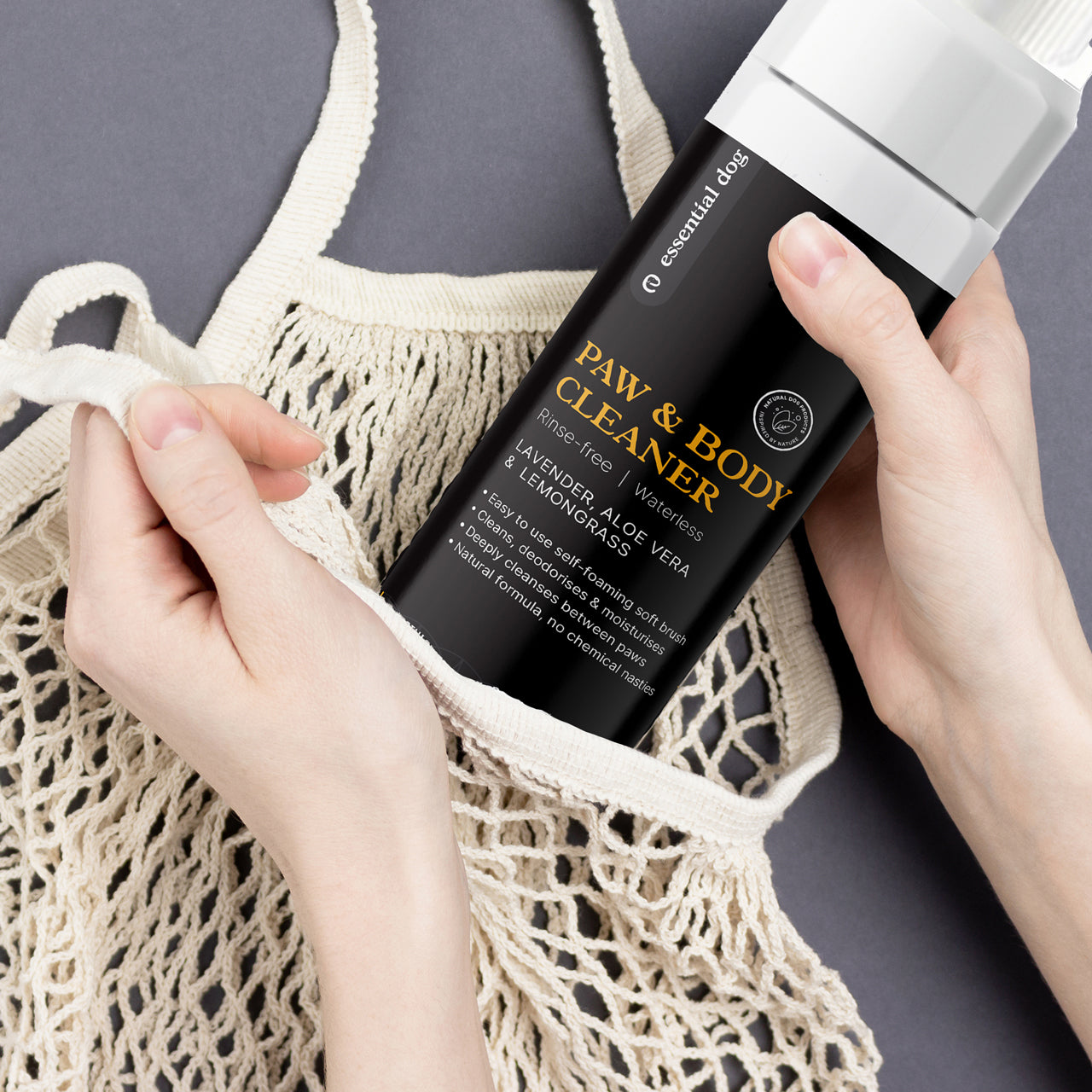 Rinse-Free Portable Paw & Body Cleaner (Aloe, Lemongrass & Lavender)