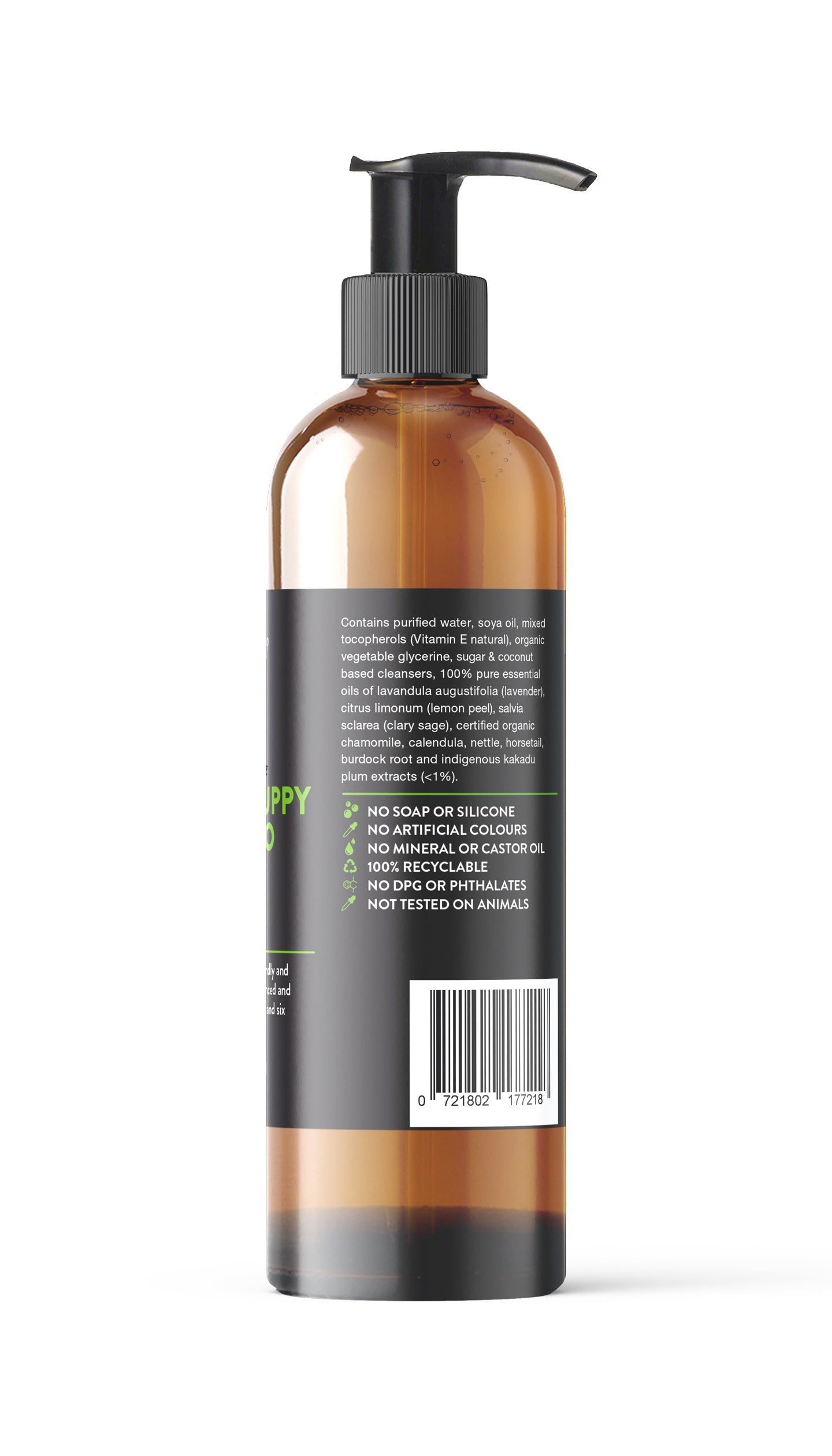 Puppy Shampoo: Lavender, Lemon Peel & Clary Sage (ADULTS & PUPPIES) 500ml