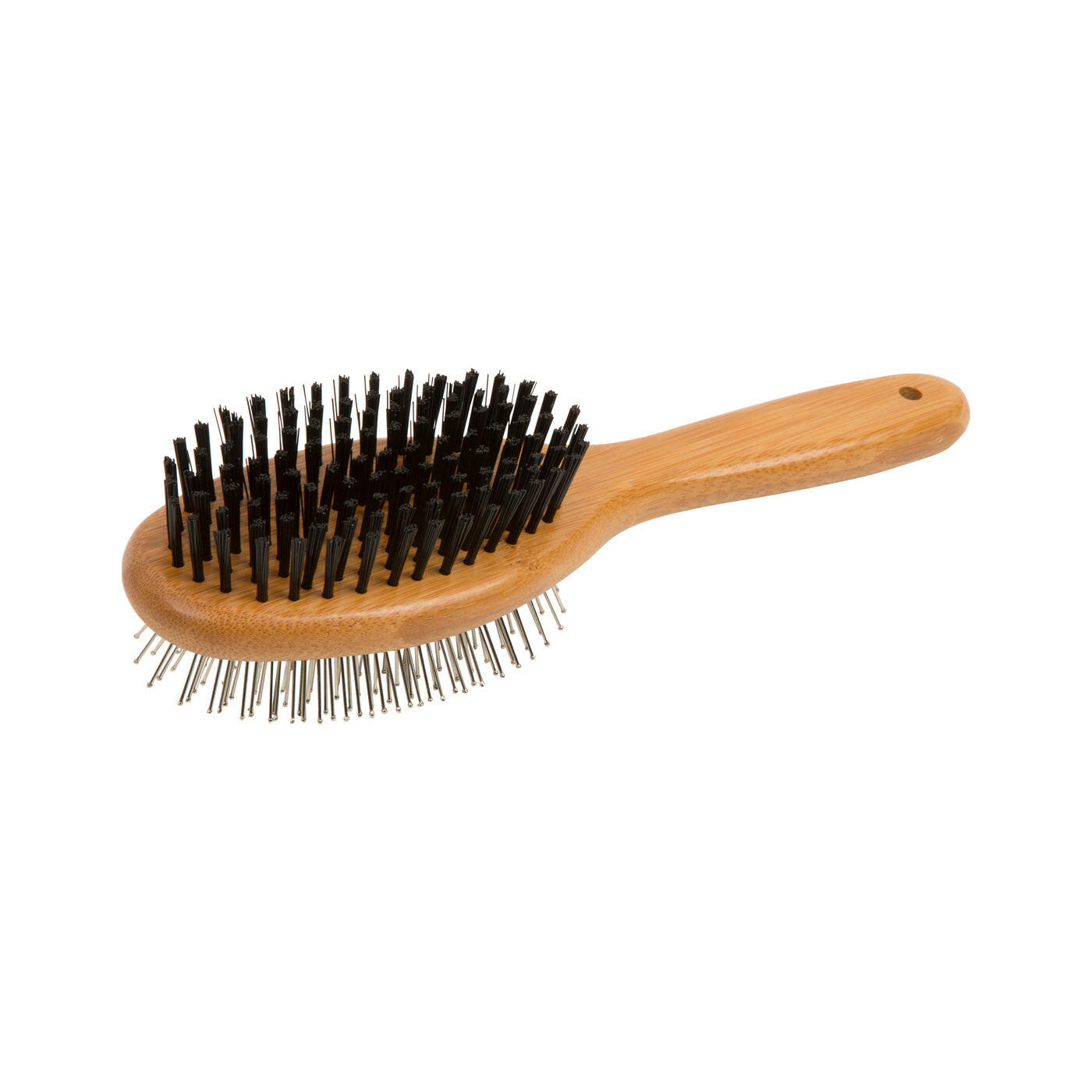 sustainable two sided bamboo dog brush