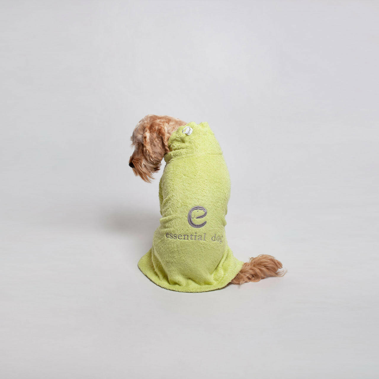 green bamboo dog bathrobe